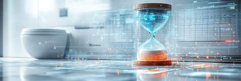 Funktion einer Timeline zur betrieblichen Sanitärtechnik bei Standortverlagerungen